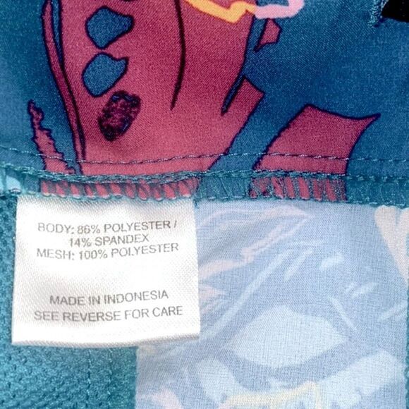 Reel Legends Women’s Sz Medium Green Tropical Leaves Woven Shorts - Picture 4 of 6